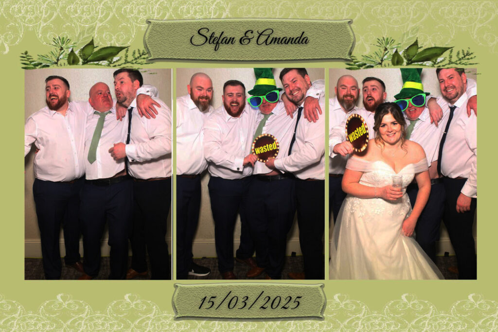 Wedding photo booth print from a Giggling Genie event at Nutfield Priory Surrey