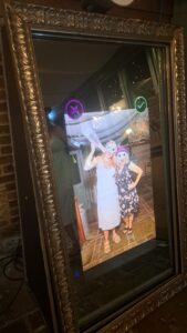 Giggling Genie Magic Mirror wedding photo booth setup in Surrey