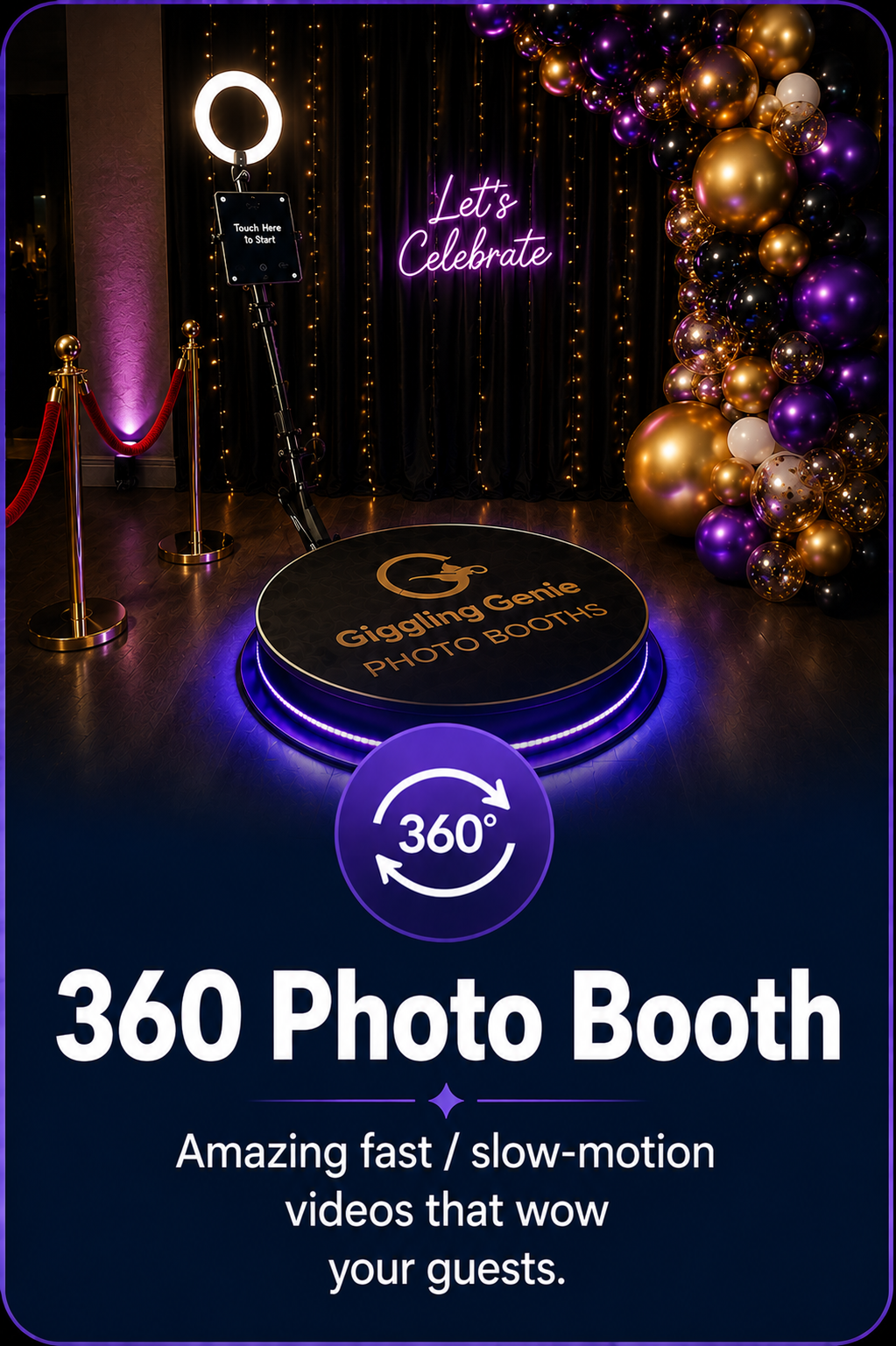 360 photo booth creating amazing fast and slow-motion videos for events