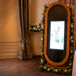 Vintage Magic Mirror wedding photo booth setup for a Nutfield Priory wedding