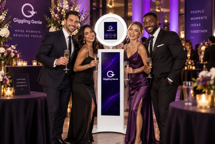 Digital Selfie Pod at a corporate event in Surrey