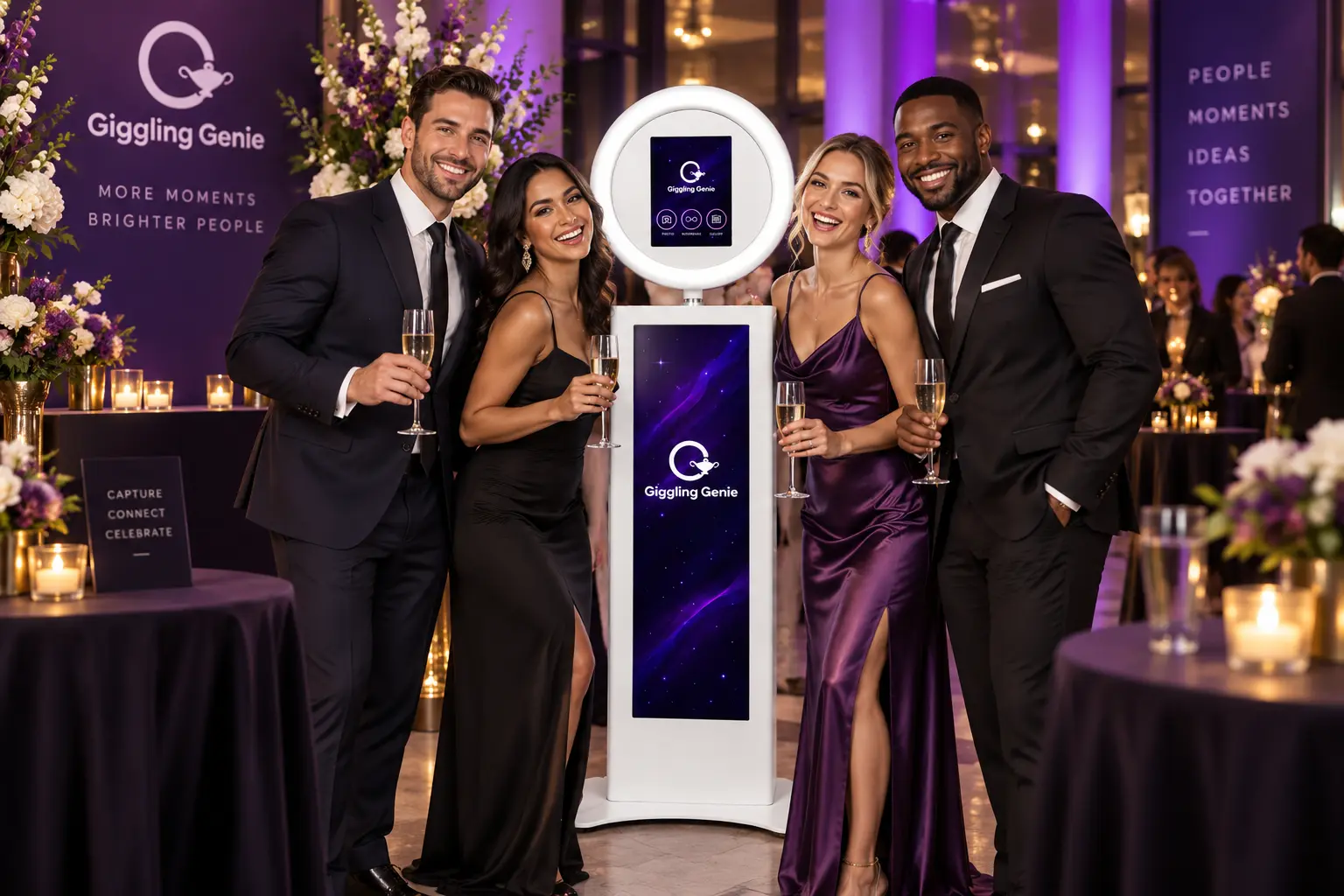 Digital Selfie Pod at a corporate event in Surrey
